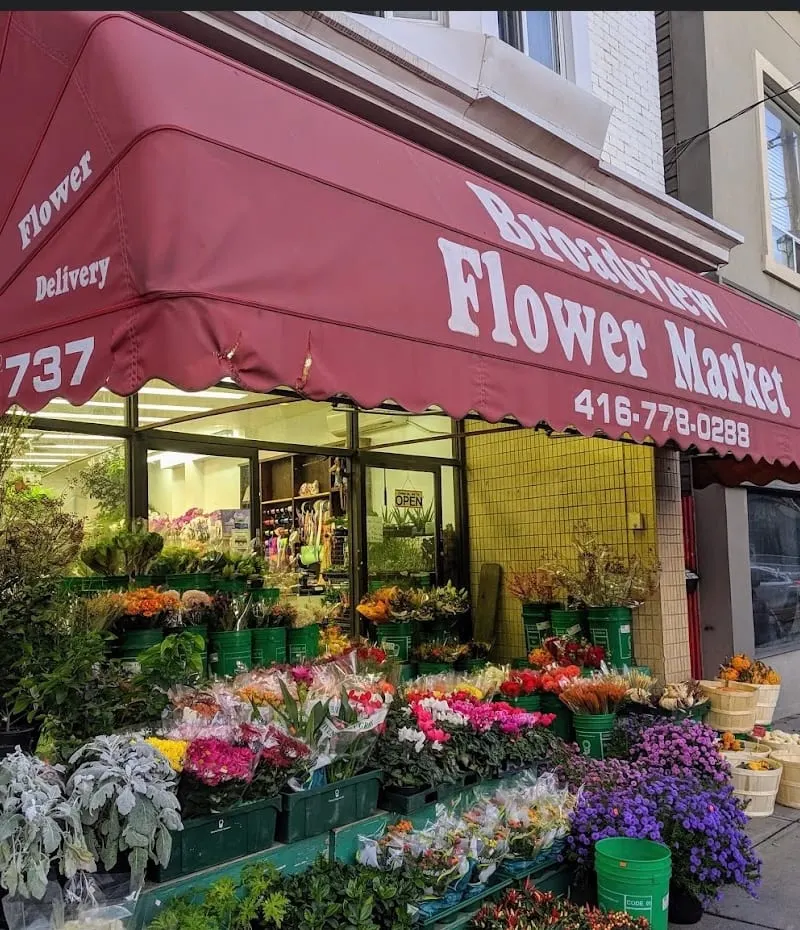 Broadview Flower Market in North Riverdale, Toronto