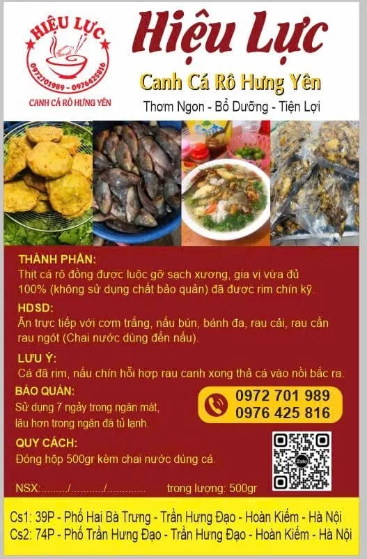 Hiệu Lực- Canh cá rô Hưng Yên