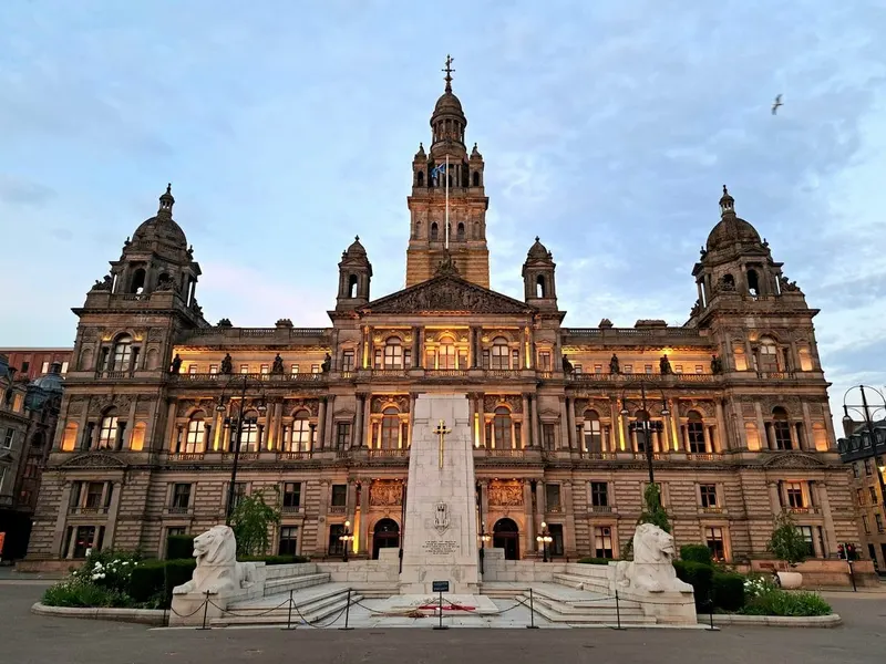 George Square and City Chambers in Glasgow
