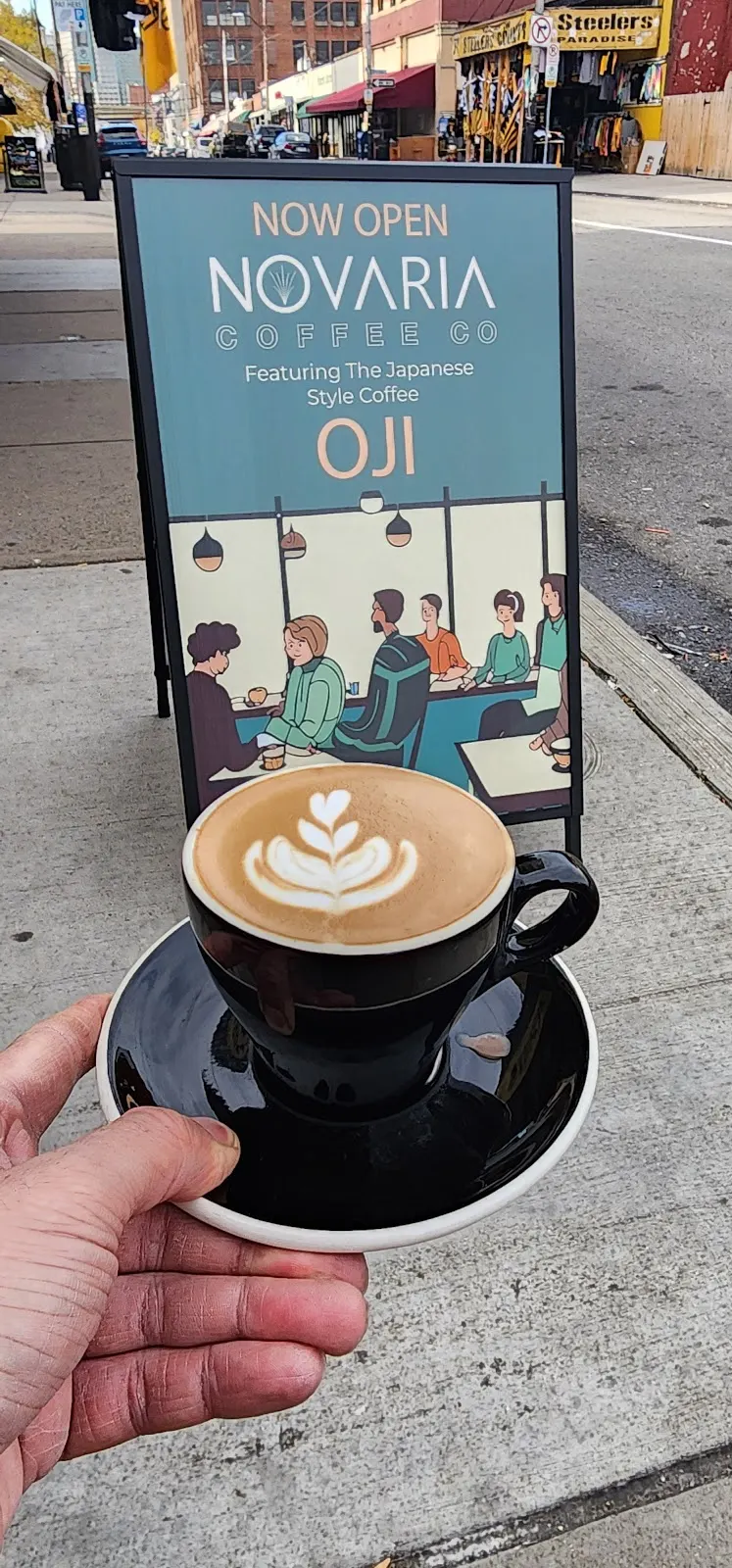 Novaria coffee co. in Strip District, Pittsburgh