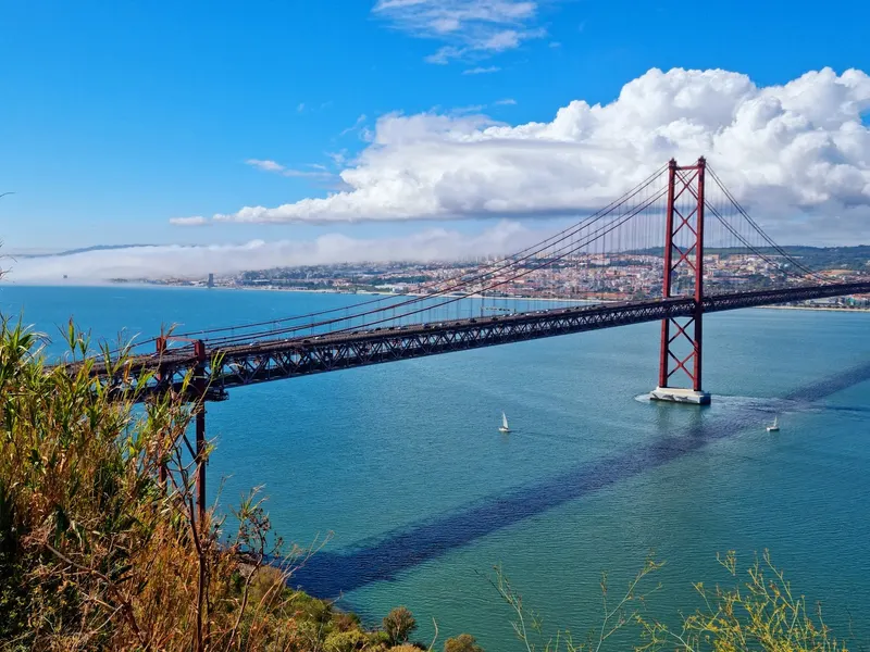 25 de Abril Bridge in Alcântara, Lisbon
