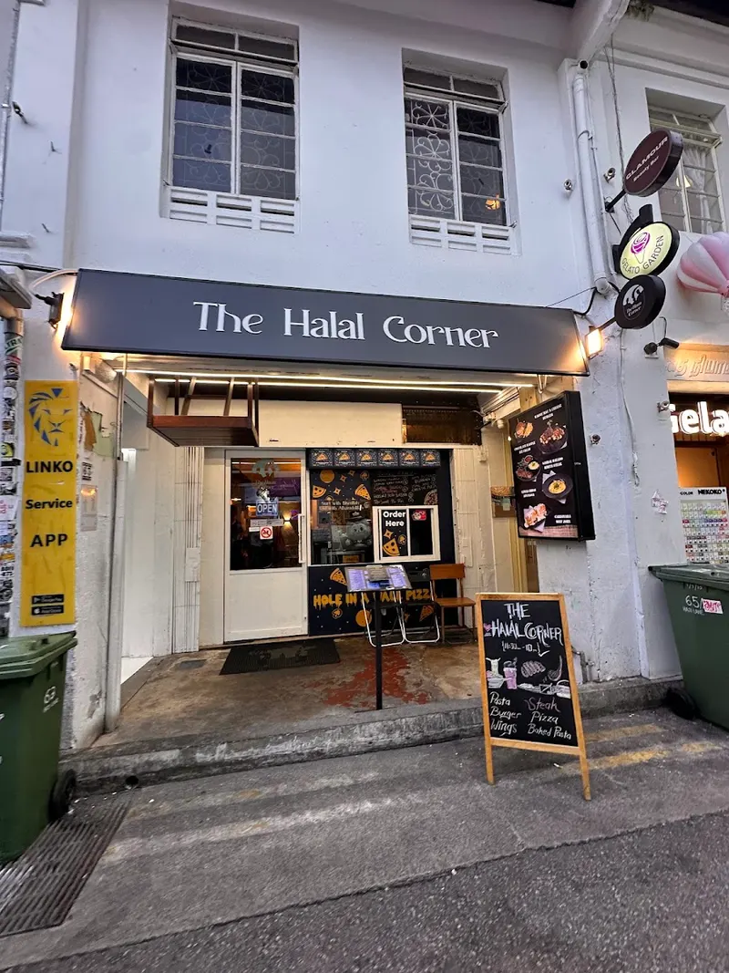 The Halal Corner Haji Lane in Kampong Glam, Singapore
