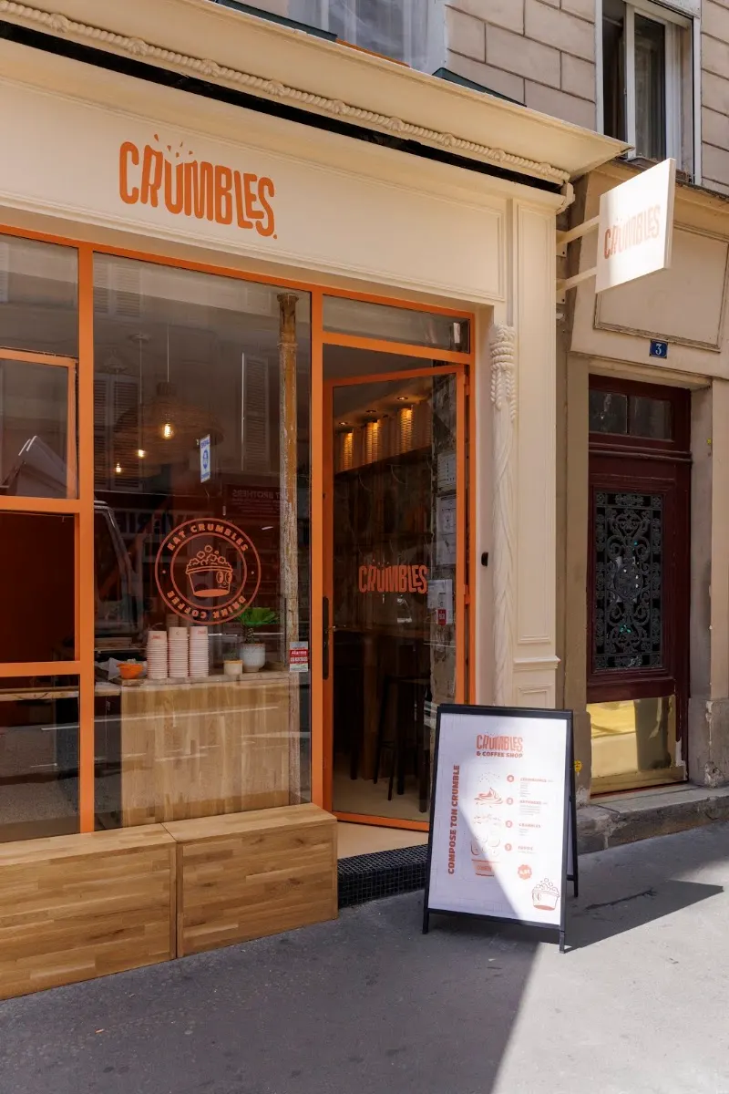 Crumbles. Coffeeshop in Saint-Georges, Paris