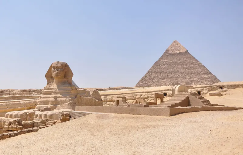 Giza Pyramids and Great Sphinx in Cairo