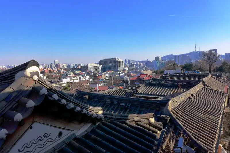 Bukchon Hanok Village in Gahoe-dong, Seoul